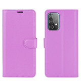 For Samsung Galaxy A52 5G/4G Lychee Folio Protective Case, Kickstand, Wallet, Purple | iCoverLover Australia
