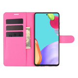 For Samsung Galaxy A52 5G/4G Lychee Folio Protective Case, Kickstand, Wallet, Rose red | iCoverLover Australia