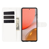 For Samsung Galaxy A72 5G/4G Lychee Folio Protective Case, Kickstand, Wallet, White | iCoverLover Australia
