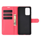 For Samsung Galaxy A72 5G/4G Lychee Folio Protective Case, Kickstand, Wallet, Red | iCoverLover Australia