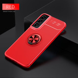 For Samsung Galaxy S22 5G Case Metal Ring Holder Protective TPU Cover, Red | iCoverLover Australia