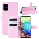 For Samsung Galaxy A71 5G Lychee Folio Protective Case, Kickstand, Wallet, Pink | iCoverLover Australia