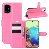 For Samsung Galaxy A71 5G Lychee Folio Protective Case, Kickstand, Wallet, Rose red | iCoverLover Australia