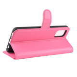 For Samsung Galaxy A71 5G Lychee Folio Protective Case, Kickstand, Wallet, Rose red | iCoverLover Australia