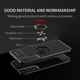 For Samsung Galaxy S22 5G Case Metal Ring Holder Protective TPU Cover, Black+Red | iCoverLover Australia