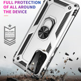 For Samsung Galaxy A72 5G/4G Shockproof TPU + PC Protective Case ,Ring Holder, Silver | iCoverLover Australia