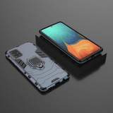 For Samsung Galaxy A71 4G Shockproof Plastic Protective Case, Magnetic Ring Holder, Navy Blue | iCoverLover Australia