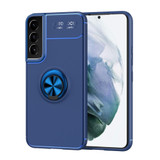 For Samsung Galaxy S22+ 5G Case Metal Ring Holder Protective TPU Cover, Blue | iCoverLover Australia