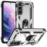 For Samsung Galaxy S22+ 5G Case Shockproof TPU + PC Protective Cover, Ring Holder, Silver | iCoverLover Australia