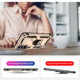 For Samsung Galaxy S22+ 5G Case Shockproof TPU + PC Protective Cover, Ring Holder, Gold | iCoverLover Australia