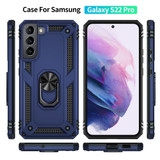For Samsung Galaxy S22+ 5G Case Shockproof TPU + PC Protective Cover, Ring Holder, Blue | iCoverLover Australia