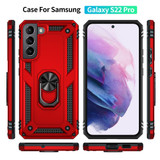 For Samsung Galaxy S22+ 5G Case Shockproof TPU + PC Protective Cover, Ring Holder, Red | iCoverLover Australia