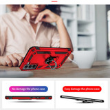 For Samsung Galaxy S22+ 5G Case Shockproof TPU + PC Protective Cover, Ring Holder, Red | iCoverLover Australia