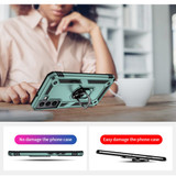 For Samsung Galaxy S22+ 5G Case Shockproof TPU + PC Protective Cover, Ring Holder, Dark Green | iCoverLover Australia