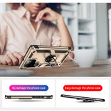 For Samsung Galaxy S22 Ultra 5G Case Shockproof TPU + PC Protective Cover, Ring Holder, Gold | iCoverLover Australia