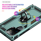 For Samsung Galaxy S22 Ultra 5G Case Shockproof TPU + PC Protective Cover, Ring Holder, Dark Green | iCoverLover Australia