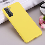 For Samsung Galaxy S21 Case, Solid Color Liquid Silicone Shockproof Full Coverage Cover, Yellow | iCoverLover Australia