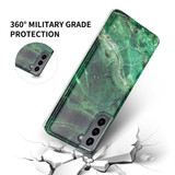 For Samsung Galaxy S21+ Plus Case, TPU Glossy Marble Pattern Protective Cover, Black | iCoverLover Australia