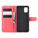 For Samsung Galaxy A71 4G Lychee Folio Protective Case, Kickstand, Wallet, Red | iCoverLover Australia