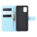 For Samsung Galaxy A71 4G Lychee Folio Protective Case, Kickstand, Wallet, Blue | iCoverLover Australia