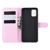For Samsung Galaxy A71 4G Lychee Folio Protective Case, Kickstand, Wallet, Pink | iCoverLover Australia