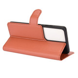 For Samsung Galaxy S21 Ultra Case Lychee Folio Protective PU Leather Wallet Cover, Brown | iCoverLover Australia