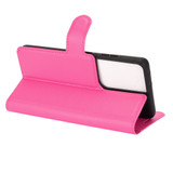 For Samsung Galaxy S21 Ultra Case Lychee Folio Protective PU Leather Wallet Cover, Rose Red | iCoverLover Australia