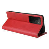 For Samsung Galaxy S21 Ultra Case Leather Flip Wallet Folio Cover Red | iCoverLover Australia