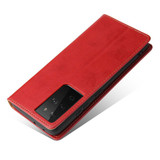 For Samsung Galaxy S21 Ultra Case Leather Flip Wallet Folio Cover Red | iCoverLover Australia