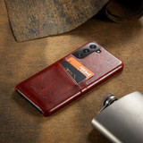 For Samsung Galaxy S21 Case Deluxe Leather Protective Cover Brown | iCoverLover Australia