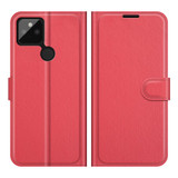 For Google Pixel 5a 5G Case, PU Leather Folio Protective Wallet Cover, Stand, Red | iCoverLover Australia
