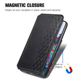 For Samsung Galaxy S21+ Plus Case, Cubic Grid Folio Magnetic PU Leather Cover Wallet, Kickstand, Black | iCoverLover Australia