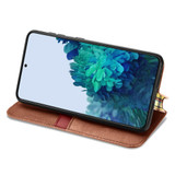 For Samsung Galaxy S21+ Plus Case, Cubic Grid Folio Magnetic PU Leather Cover Wallet, Kickstand, Brown | iCoverLover Australia