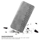 For Samsung Galaxy S21 Ultra Case, Cubic Grid Folio Magnetic PU Leather Cover Wallet, Kickstand, Gray | iCoverLover Australia