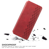 For Samsung Galaxy S21 Ultra Case, Cubic Grid Folio Magnetic PU Leather Cover Wallet, Kickstand, Red | iCoverLover Australia