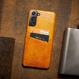 For Samsung Galaxy S21+ Plus Case Deluxe Leather Protective Cover Yellow | iCoverLover Australia