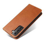For Samsung Galaxy S21+ Plus Case Leather Flip Wallet Folio Cover Brown | iCoverLover Australia