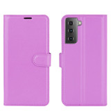 For Samsung Galaxy S21 Case Lychee Folio Protective PU Leather Wallet Cover, Purple | iCoverLover Australia