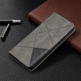 For Samsung Galaxy S21 Case Ultra Case Rhombus Texture Folio Magnetic PU Leather Cover, Wallet & Kickstand, Grey | iCoverLover Australia