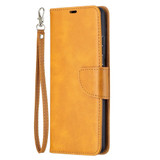 For Samsung Galaxy S21 Ultra Case Lambskin Texture Folio PU Leather Cover, Wallet, Kickstand & Lanyard, Light Brown | iCoverLover Australia