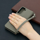 For Samsung Galaxy S21 Case Lychee Texture Folio PU Leather Cover, Wallet, Kickstand & Lanyard, Grey | iCoverLover Australia