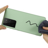 For Samsung Galaxy S21 Ultra Case, Solid Color Liquid Silicone Shockproof Full Coverage Cover, Green | iCoverLover Australia