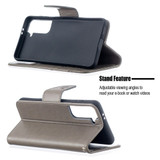 For Samsung Galaxy S21 Case Butterflies Emboss Folio PU Leather Cover, Wallet, Kickstand & Lanyard, Grey | iCoverLover Australia