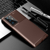 For Samsung Galaxy S21 Ultra Case Carbon Fiber Texture Protective TPU Cover, Brown | iCoverLover Australia