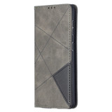 For Samsung Galaxy S21 Case Rhombus Texture Folio Magnetic PU Leather Cover, Wallet & Kickstand, Grey | iCoverLover Australia