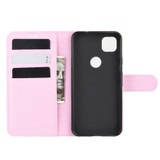 For Google Pixel 4a Case, PU Leather Folio Protective Wallet Cover, Stand, Pink | iCoverLover Australia