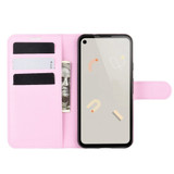 For Google Pixel 4a Case, PU Leather Folio Protective Wallet Cover, Stand, Pink | iCoverLover Australia
