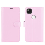 For Google Pixel 4a Case, PU Leather Folio Protective Wallet Cover, Stand, Pink | iCoverLover Australia