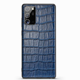 For Samsung Galaxy Note 20 Ultra Case Genuine Leather Crocodile Pattern Cover, Blue | iCoverLover Australia