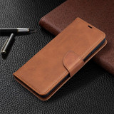 For Samsung Galaxy S21 Ultra Case Lambskin Texture Folio PU Leather Cover, Wallet, Kickstand & Lanyard, Brown | iCoverLover Australia